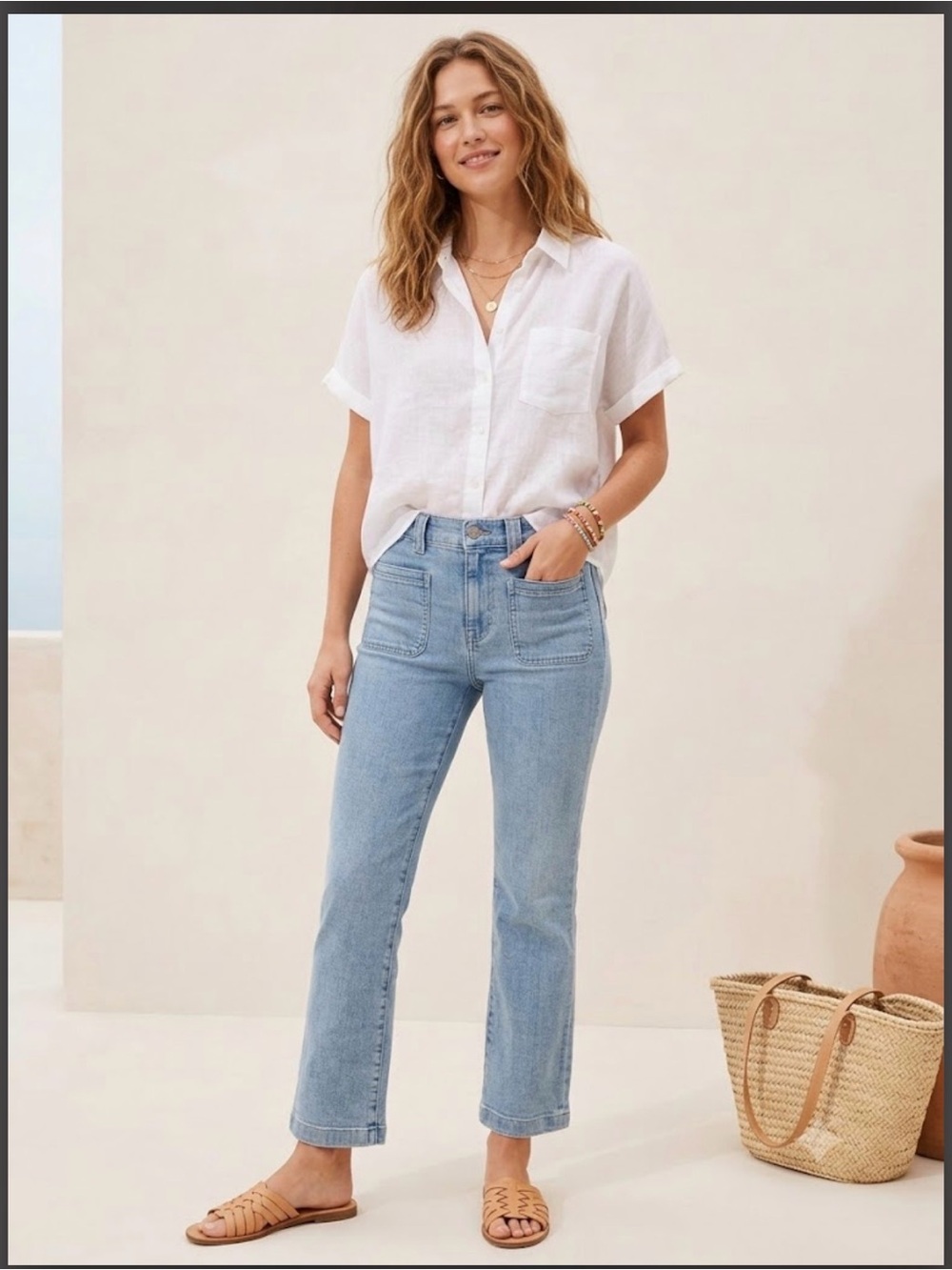 Madewell Mid Rise Kick out Straight Leg Jeans in Mid Blue Wash Size 26
